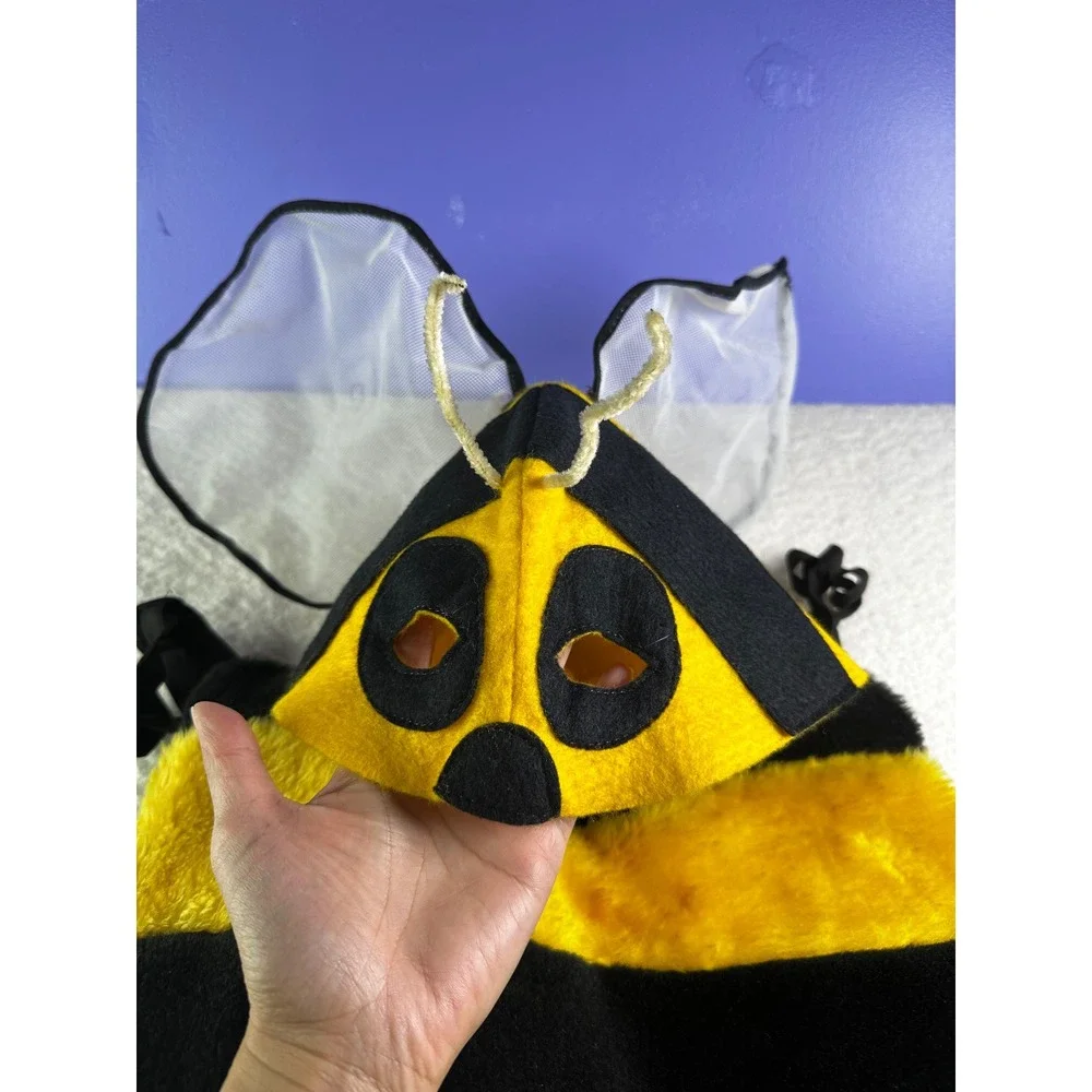 Bumble Bee Costume with Hood Kids Yellow Black Halloween Cosplay‎
